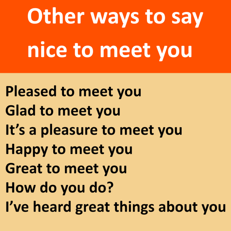 7 Other Ways to Say Nice to Meet You