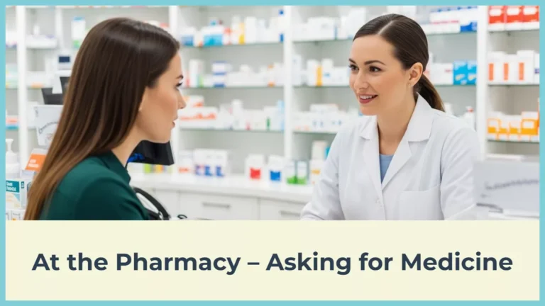 At the Pharmacy – Asking for Medicine