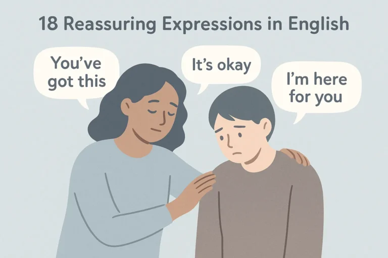 18 Reassuring Expressions to Comfort Someone in English