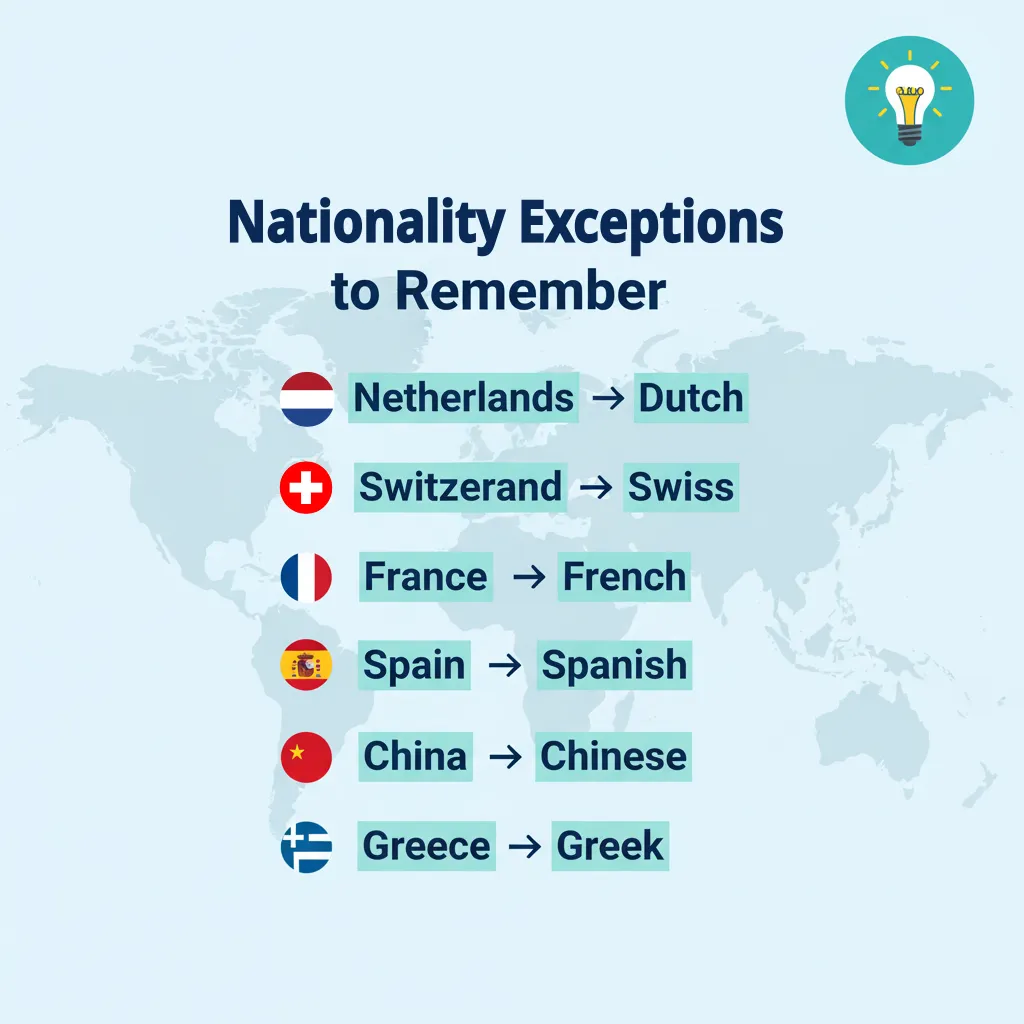 nationality exceptions to remember in English